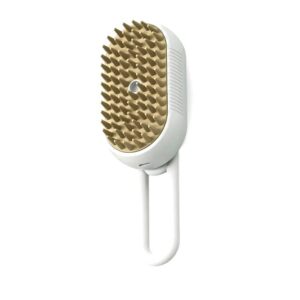 Escova à Vapor Branco/Bege Para Pets 3 Em 1 Remove Pelos