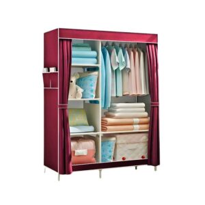 Guarda Roupa Vinho Closet Multiuso Organizador com Capa