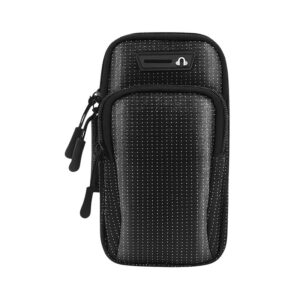 Bolsa de Braço Preta Esportiva Entrada para Fone de Ouvido