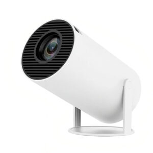 Projetor 4K Branco Hy300 Imagens Vibrantes e Ângulo Ajustável