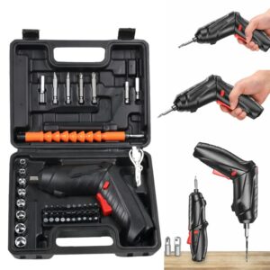 Mini Parafusadeira Elétrica Recarregável com Bits e Soquetes