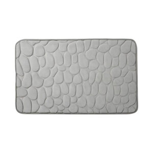Tapete Banheiro Pedras Cinza Soft Super Absorvente 40x60cm