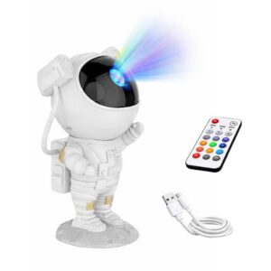 Luminária Astronauta Projetor Galáxia LED RGBW com Controle