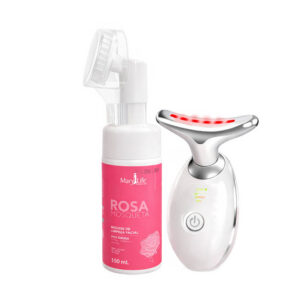 Kit Spa Facial Mousse Rosa Mosqueta + Massageador Facial