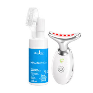 Kit Spa Facial Mousse Niacinamida B3 + Massageador Facial