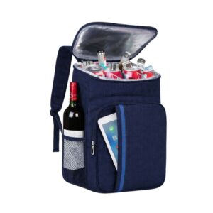 Mochila Térmica Azul Viagem Impermeável Com Bolsos e Alças