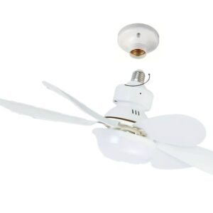 Ventilador de Teto Lâmpada Led 40w Bivolt Branco c/ Controle