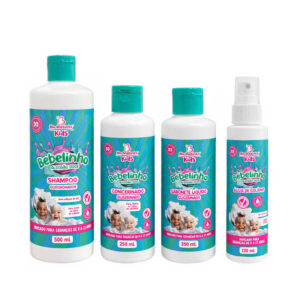 Kit Infantil Cabelo e Corpo Bebelinho Fragância Algodão Doce