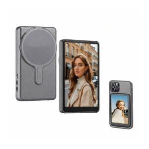 Tela Monitor Selfie Cinza para Celular com Anel magnético