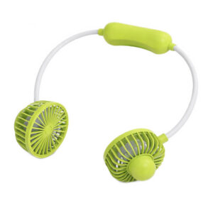 Ventilador de Pescoço Verde Portátil Recarregável Flexível