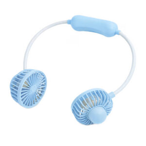 Ventilador de Pescoço Azul Portátil Recarregável Flexível