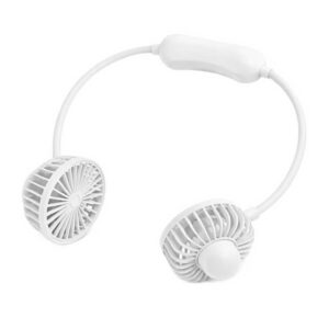 Ventilador de Pescoço Branco Portátil Recarregável Flexível
