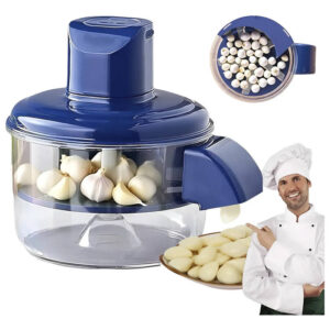Descascador de Alho Elétrico Azul 100w Picador de Alimentos