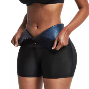Shorts Modelador Preto Efeito Sauna Queima de Gordura TAM M