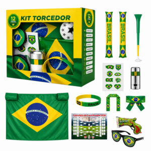 Kit Torcedor Brasil com 12 Itens Exclusivos Copa do Mundo