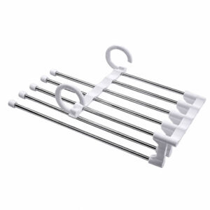Cabide Organizador 05 Divisórias Para Calças Saias Gravatas