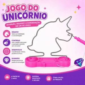 Jogo Unicórnio Mágico Desafio do Arame Coordenação Infantil