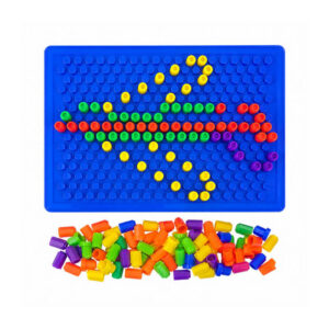 Mosaico de Pinos Coloridos com Tabuleiro Brinquedo Educativo