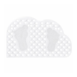 Tapete para Banheiro Branco Antiderrapante com Ventosas