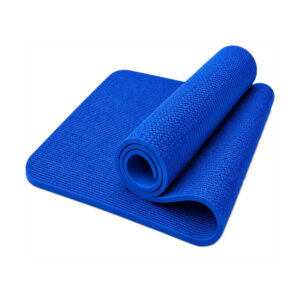 Tapete Azul de Yoga Alongamentos Pilates Antiderrapante