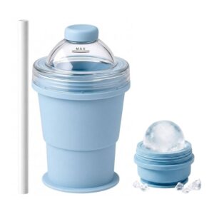 Copo Azul Dobrável de Silicone Forma para Esfera 5,8cm